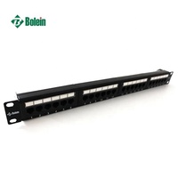 Panel Patch Bolein Hot Sale 19 Inch Cat.6 UTP 24-port untuk Rak Server Jaringan