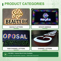 Enseigne publicitaire murale intérieure personnalisée en lettres 3D en acier inoxydable doré rétroéclairées par LED pour logo de marque