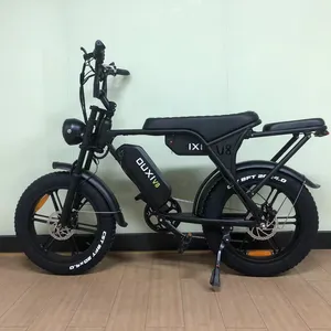 Bicicleta OUXI V8 Dual Battery E com 2 baterias Pneu Gordo Do Assento Traseiro E bicicleta 250w 500w 1000w