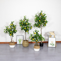 Planta Artificial C180, Árbol de Limón Artificial, Árboles Pequeños, Decoración para el Hogar y Jardín, Árbol Artificial Realista