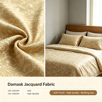 Vente directe d'usine, tissu jacquard 100% polyester, doux et respirant, largeur personnalisée pour la literie féminine, draps, housses de couette