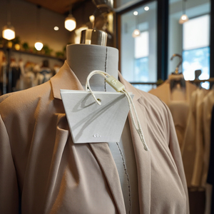 Etiqueta de nombre de papel impresa personalizada de lujo Etiqueta de columpio en relieve para uso sostenible en zapatos Ropa Calcetines Bolsas Juguetes - Product Image 5