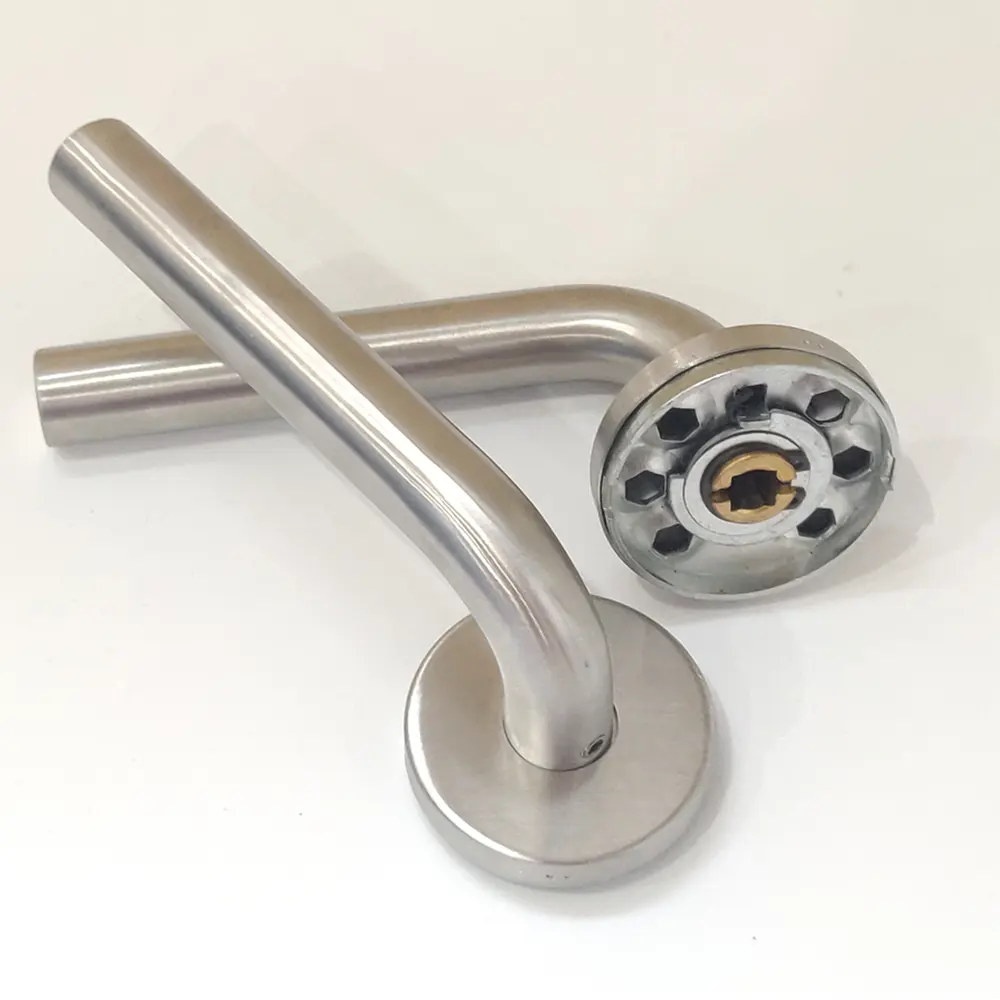 Cheap Stainless Steel 201 Lever Tubular Handle Rosette Door Lock handle
