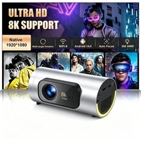 Projecteur LCD Q8 Pro 300 Lumens ANSI, résolution native 1080P, processeur Allwinner H723, 3 lentilles haute transparence, prise en charge 8K, Wi-Fi 6 double bande, BT5.4
