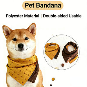Pañuelo para Perro de Poliéster de Doble Cara, Color Cúrcuma, Cierre de Botón a Presión, Antideslizante, Bufanda Moderna para Mascotas, para Perros Pequeños, Medianos y Grandes - Product Image 3