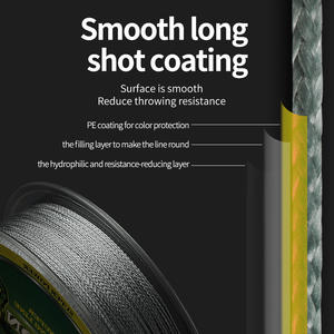 CHILENT <span class=keywords><strong>Ligne</strong></span> de pêche tressée en PE à 4 brins et 8 brins, haute résistance, 100 m, 0,4 # -10.0 #   Fil de pêche lisse multifilament longue portée - Product Image 4