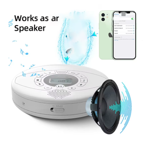 Reproductor de CD Portátil Personalizado de Fábrica, Delgado, con Función de Transmisión y Recepción BT, Entrada USB AUX, Control de Velocidad, para Estudio, Viajes, Auto - Product Image 6