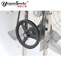 Ventilateur d'extraction mural électrique en PRV avec roulement à billes et pales en acier inoxydable 36 pouces OEM pour élevages avicoles et porcins