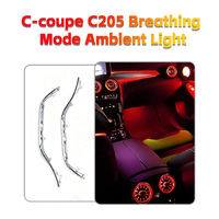 Kit d'éclairage d'ambiance 64 couleurs pour Mercedes W205 C-Coupé 2015-2018, compatible avec le contrôle d'écran d'origine, aérateurs à turbine
