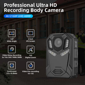 Caméra corporelle professionnelle 4K UHD 48MP, étanche IP66, vision nocturne IR, avec Wifi et GPS pour les agents de sécurité - Product Image 2