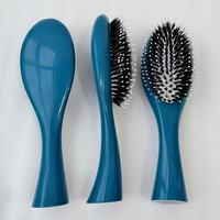 Brosse démêlante personnalisée avec logo, en poils de sanglier et doux, pour extensions, cheveux épais, perruques et cheveux mouillés pour femmes