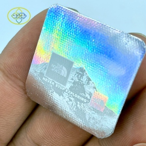 Etiqueta de ropa de lavado con holograma <span class=keywords><strong>3D</strong></span>, ropa personalizada a prueba de agua, código QR - Product Image 6