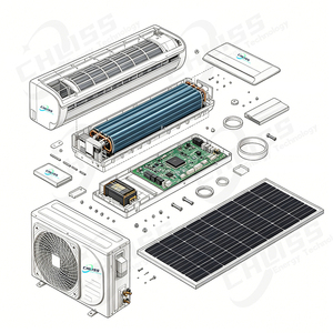 Chaleur extrême T3 58 ° Climatiseur <span class=keywords><strong>solaire</strong></span> hybride 12KBTU à onduleur, alimenté par l'énergie <span class=keywords><strong>solaire</strong></span>, pour le refroidissement commercial et industriel au Moyen-Orient - Product Image 4