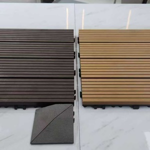 Thiết kế hiện đại sàn ngoài trời tự làm Gỗ nhựa composite rỗng chống trượt không thấm nước lồng vào nhau sàn vuông - Product Image 3