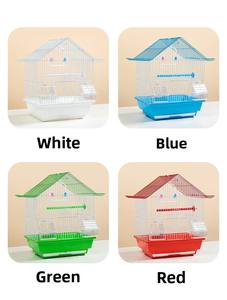 Moda katı desen kuş kafesleri papağan kanarya ithal çin yetiştiriciliği kuş kafesi demir malzeme ile paslanmaz çelik ön satış - Product Image 6