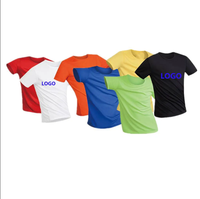 T-shirt uni pour homme en polyester, tee-shirt à séchage rapide, t-shirts personnalisés avec impression par sublimation, logo unisexe, t-shirts de sport pour homme