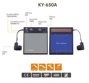 Casques de soudage PP True Color à double couche à obscurcissement automatique TIG/MIG, casque de soudage solaire/au lithium - Product Image 6