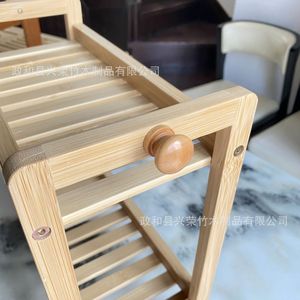 Bamboo Double Layer <b>Desktop</b> <b>Shelf</b> 2 Tier Multipurpose Storage Rack For Kitchen Bathroom Living Room Balcony - Product Image 4