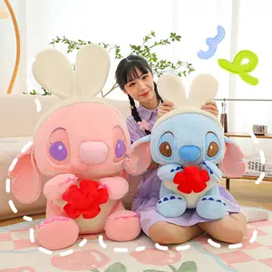 La migliore vendita di periferiche di cartoni animati e Anime Soft Cute Lilo & Stitch Doll peluche Girl Throw Pillow Doll Friend Birthday Gift