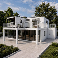 Maison Conteneur Légère Préfabriquée en Acier, Villa au Design Moderne, Économe en Énergie, Appartement Durable