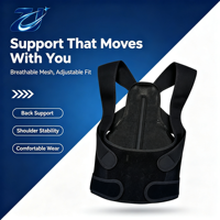 Correcteur de posture unisexe en maille respirante avec sangles réglables en forme de X pour le soutien du dos et des épaules, idéal pour un usage quotidien