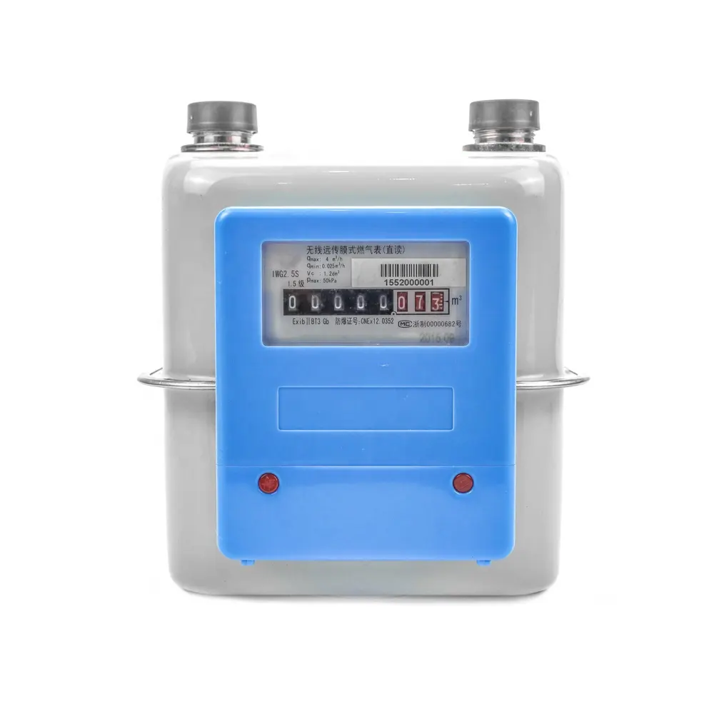 Lora-medidor de gas remoto inalámbrico con caja de acero, IWG1.6S-IWG6S certificado EN1359