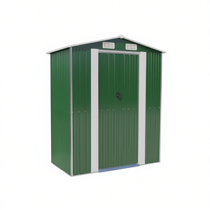 Caseta de Jardín de Acero Galvanizado 75.6x42.5x87.8 Pulgadas en Verde con 42.5 Pies Cuadrados de Espacio de Almacenamiento - Product Image 1