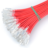 Câble en silicone haute température UL3122 avec bornes à ressort, connecteurs à fourche isolés pour équipement industriel, production
