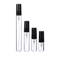 Bouteille de parfum en verre de 2ml 3ml 5ml 10ml Tube à essai avec vaporisateur vide Boîte de sérigraphie emballée