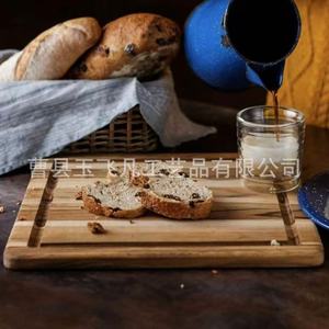 Yu Feifan Square Teak Cutting Board Solid <b>Wood</b> Multifunction Fruit Vegetable Chopping <b>Block</b> Kitchen Use - Product Image 5