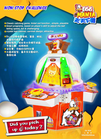 M Sky Egg Mania Machine d'arcade de jeu de capture de balles pour enfants, 3 joueurs, à monnayeur, équipement à tickets, certification CE, version anglaise