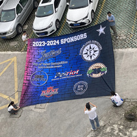Drapeau Géant de Supporters pour Match de Football Personnalisé avec Impression sur Mesure de N'importe Quelle Taille, 100% Polyester