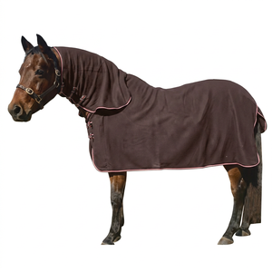 Couverture d'hiver pour cheval légère, durable, imperméable et respirante en tissu Oxford 600D, col haut, grande rabat de queue, 4 sangles de fixation - Product Image 2