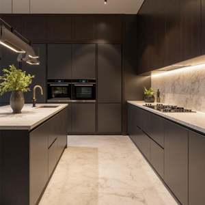 Muebles de Cocina Modulares de Diseño Contemporáneo, Gabinetes de Cocina Personalizados, Muebles de Cocina Modernos Populares, Armario de Cocina de PETG o Laca - Product Image 5