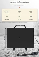 Chauffe-coop pour poulets, panneau chauffant à température réglable pour volailles, poussins, canards, chauffage hivernal