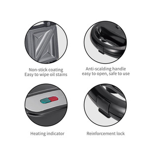 7 In 1 Sandwich Maker Set Multifunction Detachable Plate Electric <b>Toaster</b> Oven For Breakfast Waffle Donut Maker 750W 220V - Product Image 4