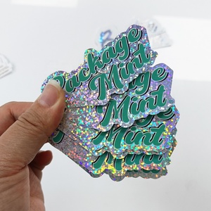 Adesivi Olografici Personalizzati con Logo, Impermeabili, Fustellati in Vinile, con Stampa a Caldo Glitterata, Adesivi Decorativi Olografici - Product Image 1
