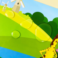 Livres Montessori sensoriels réutilisables et imperméables avec autocollants sur le thème de la ferme et de l'espace pour enfants garçons et filles