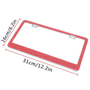 Soporte de marco de matrícula de <span class=keywords><strong>coche</strong></span> de acero inoxidable estándar de EE. UU., accesorios de decoración del hogar con diamantes de imitación de cristal ostentosos - Product Image 6