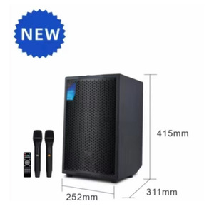 CLK Portable Speaker With 2 <b>Wireless</b> <b>Microphones</b> 415mm Height For Square Mobile Stage Use - Product Image 1