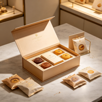 Boîte cadeau en carton rigide de qualité alimentaire personnalisée pour l'emballage alimentaire, vente en gros, présentation au détail
