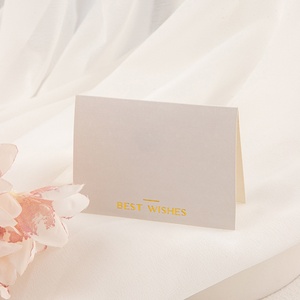 Tarjetas de felicitación minimalistas de color liso con grabado dorado y bronceado, tarjetas pequeñas ideales para regalo, para panaderías, venta directa - Product Image 6