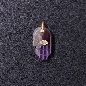 18x32mm Fatima Hamsa Main Oeil du Diable Pendentif Lapis Lazuli Améthystes Rose Quart Charme <span class=keywords><strong>Pierre</strong></span> <span class=keywords><strong>Naturelle</strong></span> pour la Fabrication de Collier Bracelet - Product Image 5