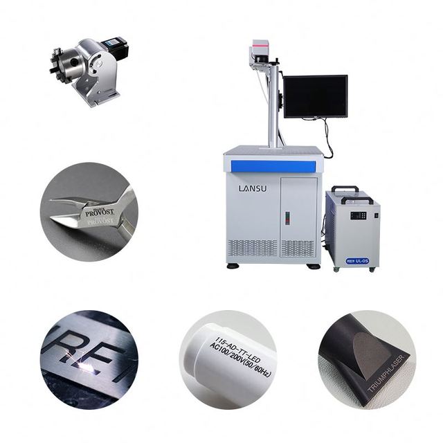 3D Photo Crystal Acrylic Glass Plastic 3W 5W 10W UV Fiber Laser Engraving Marking Machine Water-Cooled Easy Operate New DXF/PLT