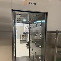 Cabine de douche d'air à commande sans contact avec filtre HEPA et soufflage double face pour salle blanche alimentaire et pharmaceutique