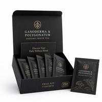 Kit de Prueba Minweng, Té Blanco Ganoderma Polygonatum Shoumei, 5g*5, Infusión Rápida, Mezcla Herbal de Ámbar para Bienestar, OEM