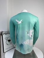 Kaos Sublimasi Lengan Panjang Pria Berkualitas Tinggi, Kaos Sublimasi Sky Smock, Kaos Sublimasi Kerah Kru Pria, Atasan Kaos Sublimasi Musim Panas Pria