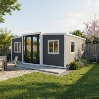 Casa Móvil de Instalación Rápida, Casas Portátiles Prefabricadas Inteligentes de 2 y 3 Dormitorios, 1 Cocina, 1 Baño, Casa Contenedor Modular Expandible para Parque