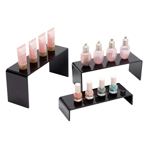 Exhibidor Acrílico Negro de 3 Niveles, Estante Escalonado para Coleccionables, Cosméticos y Perfumes - Product Image 6