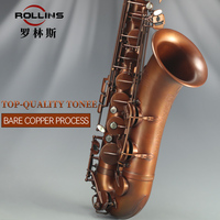 Popular Grade Classic Structure Bare Copper RST-Q7 Woodwind Instrument Tenor Saxophone